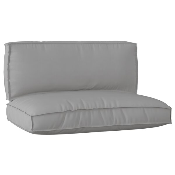 vidaXL Ensemble de coussins de palette 2 pièces en tissu Oxford gris