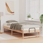 vidaXL Cadre de lit Marron 80 x 200 cm Pin massif