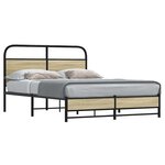 vidaXL Cadre de lit sans matelas 140x200 cm chêne sonoma