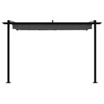 vidaXL Gazebo mural Anthracite 3 x 3 m Acier