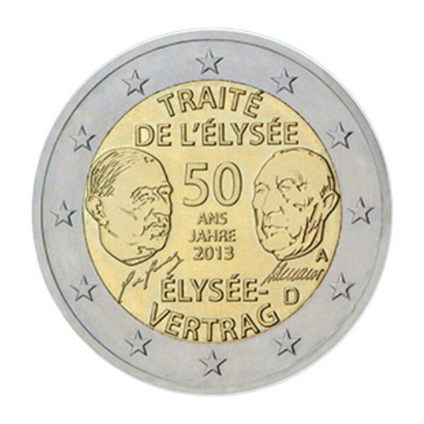 2 euros commémoratif Allemagne 2013  Traitée de l'Elysée.