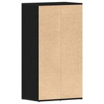 vidaXL Étagère à chaussures chêne noir 54x34x100 5 cm bois ingénierie