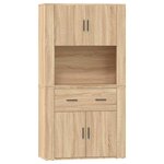 vidaXL Buffet haut Chêne sonoma Bois d'ingénierie