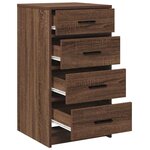 vidaXL Buffet en chêne brun 40x41x75 cm en bois d'ingénierie