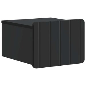 vidaXL Cabinet de chevet mural avec tiroir Noir 33 x 34 5 x 24 cm