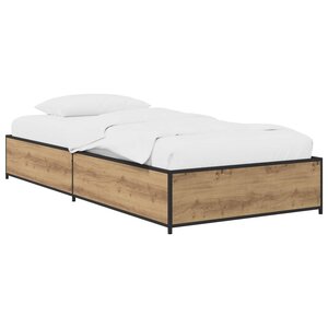 vidaXL Cadre de lit Chêne artisanal 80 x 200 cm Bois d'ingénierie