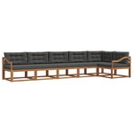 vidaXL Ensemble de canapés d'extérieur 6 pc Naturel et Anthracite