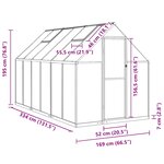vidaXL Serre avec cadre de base vert 334x169x195 cm aluminium