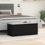 Boîte de rangement vidaXL en chêne noir 90x35x35 cm en bois d'ingénierie