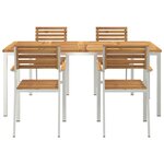 Ensemble de Salle à Manger de Jardin 5 Pièces en Bois Massif d'Acacia vidaXL