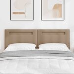 vidaXL Tête de lit LED Cappuccino 144 cm Cuir synthétique