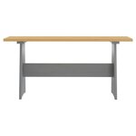 vidaXL Ensemble à manger REINE 3 Pièces marron miel gris bois pin massif