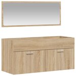 vidaXL Armoire de bain avec miroir chêne sonoma bois d'ingénierie