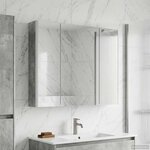 vidaXL Armoire Miroir de Salle de Bain Gris béton 83 5 x 15 5 x 70 cm
