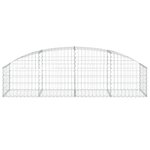 vidaXL Panier de gabions arqué 200x50x40/60 cm Fer galvanisé