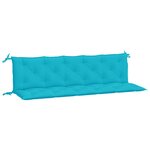 vidaXL Coussins de banc de jardin lot de 2 turquoise tissu Oxford