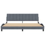 vidaXL Cadre de lit avec tête de lit Gris foncé 200x200 cm Velours