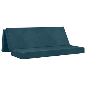vidaXL Canapé-lit pliable 180 x 67 x 45 cm Bleu
