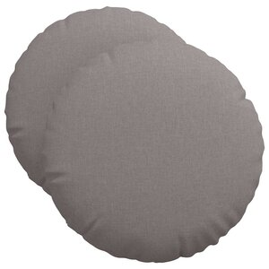 vidaXL Coussins de siège 2 pc Tissu Taupe Ø50 x 19 cm