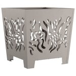 vidaXL Braise Marron 40 x 40 x 40 cm Acier résistant aux intempéries