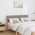 vidaXL Tête de lit capitonnée Taupe 140 cm Pin massif