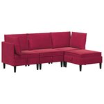 vidaXL Ensemble de meubles pour le salon 4 Pièces Bordeaux Velours