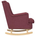 vidaXL Chaise à bascule Bordeaux 62 x 80 x 85 cm tissu