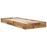 vidaXL Cadre de lit au sol Bois ancien 80 x 200 cm Bois d'ingénierie