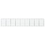 vidaXL Panier gabion avec couvercle 900x100x150 cm fer galvanisé