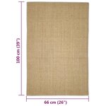 vidaXL Tapis en sisal pour griffoir 66x100 cm