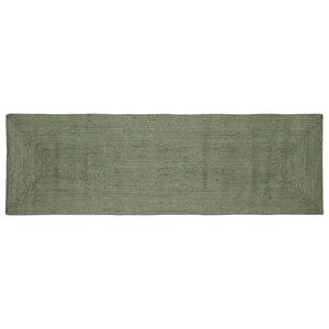 vidaXL Tapis de surface Rectangulaire Vert olive 80 x 300 cm Jute