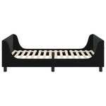 vidaXL Cadre de lit pour enfants avec tête de lit Noir 90 x 190 cm