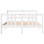 vidaXL Cadre de lit avec tête de lit sans matelas blanc 140x200 cm