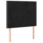 vidaXL Têtes de lit 2 Pièces Noir 100x5x78/88 cm Velours