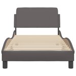 vidaXL Cadre de lit sans matelas gris 90x200 cm similicuir
