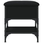 vidaXL Banc à chaussures noir 42x42x45 cm bois d'ingénierie