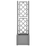 vidaXL Lit surélevé de jardin et treillis et système d'arrosage Gris