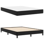 vidaXL Cadre de lit avec matelas Noir 140 x 190 cm tissu