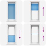 vidaXL Store plissé bleu 55x150 cm largeur du tissu 54 4 cm polyester