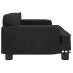 vidaXL Canapé pour enfants noir 70x45x30 cm velours