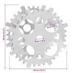 vidaXL Étagère à vin Argenté 39 x 14 x 39 cm Aluminium