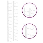 vidaXL Casier à vin mural pour 24 bouteilles 2 Pièces Blanc Fer