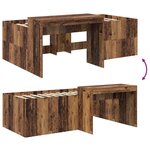 vidaXL Lit haut pour enfants avec bureau Bois ancien 80 x 200 cm