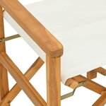 vidaXL Chaises de metteur en scène pliantes lot de 2 Bois teck massif
