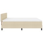 vidaXL Lit à Ressorts avec Matelas Crème 180x200 cm Tissu