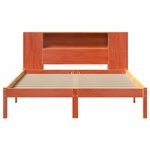 vidaXL Lit bibliothèque sans matelas cire marron 140x190 cm pin massif