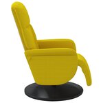vidaXL Fauteuil inclinable avec repose-pied jaune velours