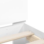 vidaXL Cadre de lit avec tête de lit et LED blanc 120x200 cm