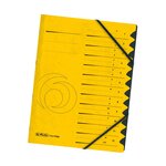 trieur easyorga A4 en carton 12 compartiments + élastique Jaune HERLITZ