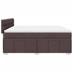 vidaXL Sommier à lattes de lit avec matelas Marron foncé 180x200 cm